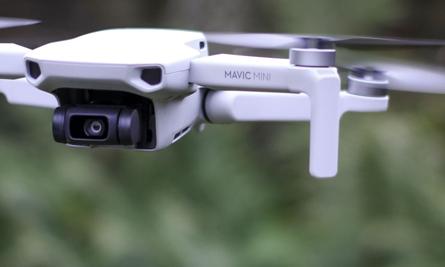 A close up of the Mavic Mini, weighing 249 grams